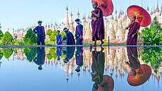 Buddhistický klá�terní komplex Kakku v Myanmaru nepat�í díky odlehlé lokalit� k...