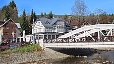 „Český Aspen“, Špindlerův Mlýn, je prvním městem na Labi pod pramenem.