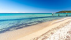 Super koupání: Nádherná pláž Pampelonne se rozkládá na 27 hektarech písku, a to...