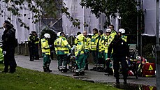Policisté, hasiči a záchranáři zasahují ve švédském Göteborgu, kde došlo k...