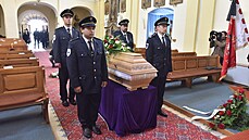 Pohřeb dobrovolného hasiče Jaroslava Fily, který zahynul při výbuchu plynu v...