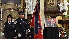 Pohřeb dobrovolného hasiče Jaroslava Fily, který zahynul při výbuchu plynu v...