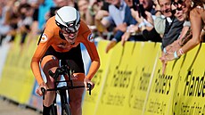 Ellen van Dijková na trati asovky na MS v Bruggách.