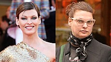 Linda Evangelista v letech 2008 a 2016