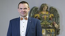 Lídr Koalice SPOLU, plzeský primátor, Martin Baxa. (24. 9. 2021)