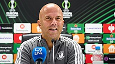 Arne Slot, trenér fotbalist� Feyenoordu.