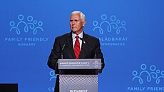 Bývalý americký viceprezident Mike Pence pi proslovu na demografickém summitu...