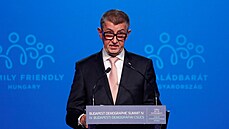 Český premiér Andrej Babiš na demografickém summitu v maďarské Budapešti. (23....