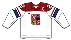 Bílá varianta dresu české reprezentace pro OH v Pekingu