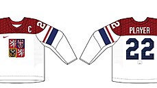 Bílá varianta dresu české reprezentace pro OH v Pekingu