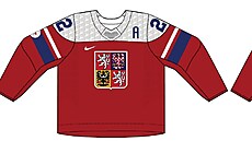 Červená varianta dresu české reprezentace pro OH v Pekingu