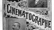 Plakát, který zve na kino bratří Lumiérů, z roku 1897.