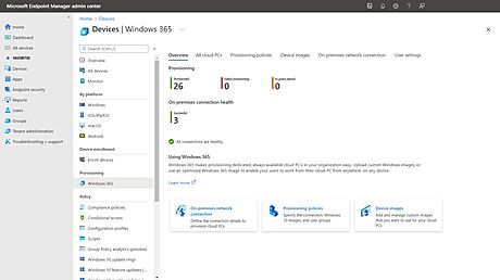 Windows 365 pracuje na slub Azure Virtual Desktop