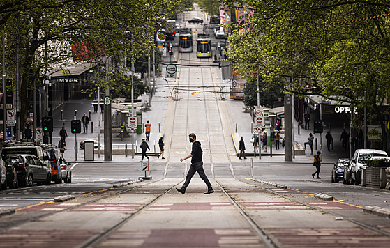 Australské Melbourne zstává v lockdownu. (30. záí 2021)