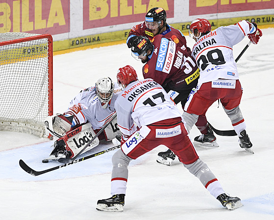 Utkání 11. kola hokejové extraligy: HC Sparta Praha - Mountfield Hradec...