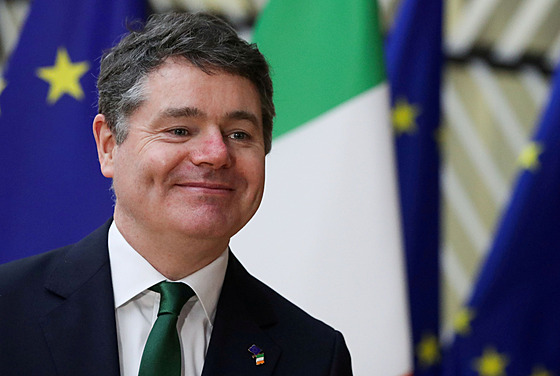 Irský ministr financí Paschal Donohoe v Bruselu. (22. únoru 2021)