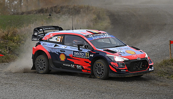 Thierry Neuville p�i Finské rallye.