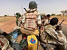 Konvoj nigerských voják u msta Ouallam (6. ervence 2021)