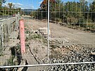 Rekonstrukce tramvajové trati u Litvínova.