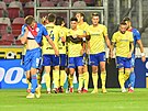 Utkání 10. kola první fotbalové ligy: Viktoria Plze - Fastav Zlín. Hrái Zlína...