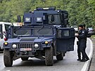 Kosovská policie opoutí hranice. (2. íjna 2021)