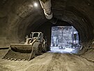 Geologický przkum v budovaném tunelu metra D v ulici Na Stri. (23. záí 2021)