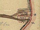 Zruen cihelna na map stabilnho katastru z roku 1879.