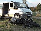 Motork nepeil stet s dodvkou u Chyavy na Berounsku. (3.10.2021)