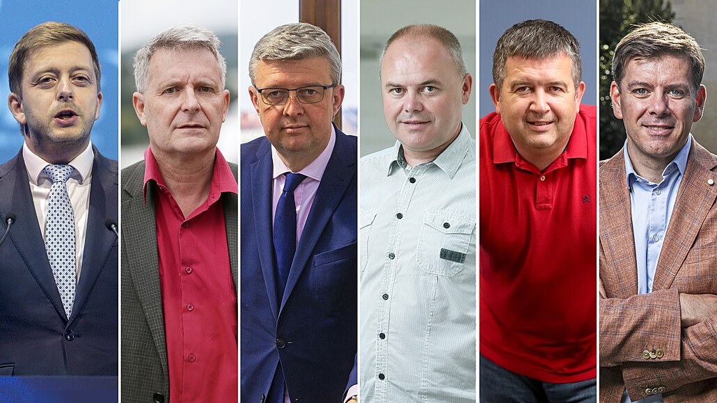 Vít Raku�an (STAN+Piráti), Stanislav Grospi� (KS�M), Karel Havlí�ek (ANO),...