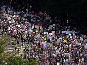 Pochod za ženská práva na potrat ve Washingtonu. (2. října 2021)