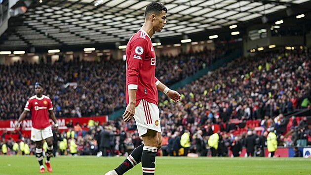 Zklaman tonk Manchesteru United Cristiano Ronaldo po remze 1:1 s Evertonem