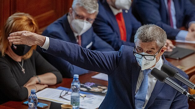 Hlasovn o nedve vld, premir a poslanec Andrej Babi (3. 6. 2021)