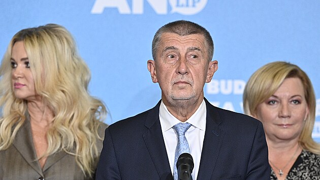 Andrej Babiš na tiskové konferenci po volbách. (9. října 2021)