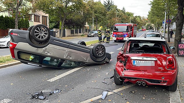 Nehoda v Jeremenkov ulici. (7.10.2021)