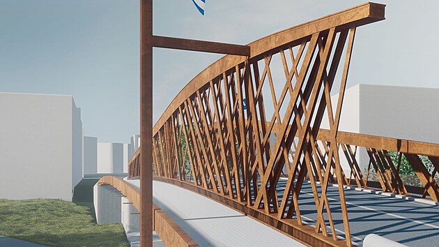 Nov most nahrad star silnin most pes eku Ostravici Na Karolin. Po stranch silnice bude prostor i pro chodce a cyklisty.
