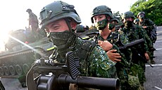 Tchajwantí vojáci bhem armádního cviení (18. záí 2021)