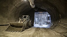 Geologický przkum v budovaném tunelu metra D v ulici Na Stri. (23. záí 2021)