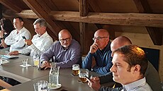 �táb hnutí ANO v �eských Bud�jovicích. Nálada tam nebyla p�íli� dobrá.