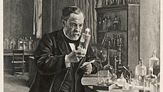 Mikrobiolog a chemik Louis Pasteur ve své laboratoi