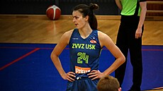 Veronika Voráčková z USK Praha v zápase s Chomutovem