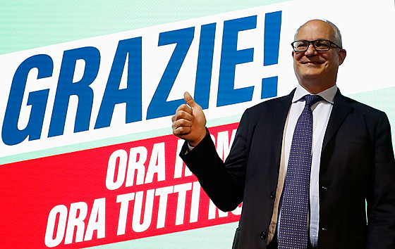 Nově zvolený starosta Říma Roberto Gualtieri (18. října 2021)