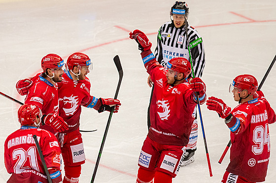 Utkání 15. kola hokejové extraligy: HC Ocelái Tinec - BK Mladá Boleslav....