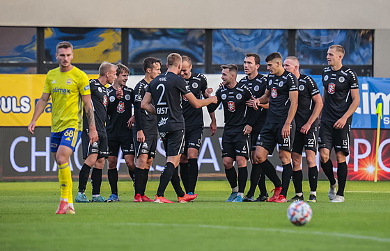 Radující se hrái Hradce Králové v zápase 11. kola Fortuna ligy se Zlínem.