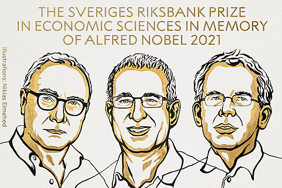 Dritelé Nobelovy ceny za ekonomii 2021: David Card, Joshua Angrist, Guido...