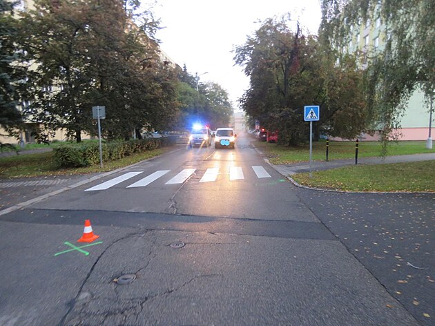 Nehoda se stala u pechodu na Plzeské ulici v eských Budjovicích.