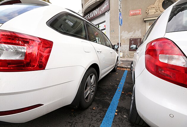 Modré parkovací zóny v Ústí nad Labem - Klíe.