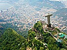 Socha Krista Spasitele nad brazilským mstem Rio de Janeiro