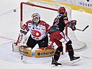 Utkání 14. kola hokejové extraligy: HC Ocelái Tinec - HC Dynamo Pardubice....