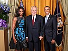 Prezident Milo Zeman se setkal v New Yorku u pleitosti slavnostn recepce s...