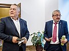 Poslanci ODS Ivan Adamec a Marek Benda (12. jna 2021)